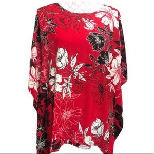 Fashion 123 Floral Kimono Style Casual Work Blouse